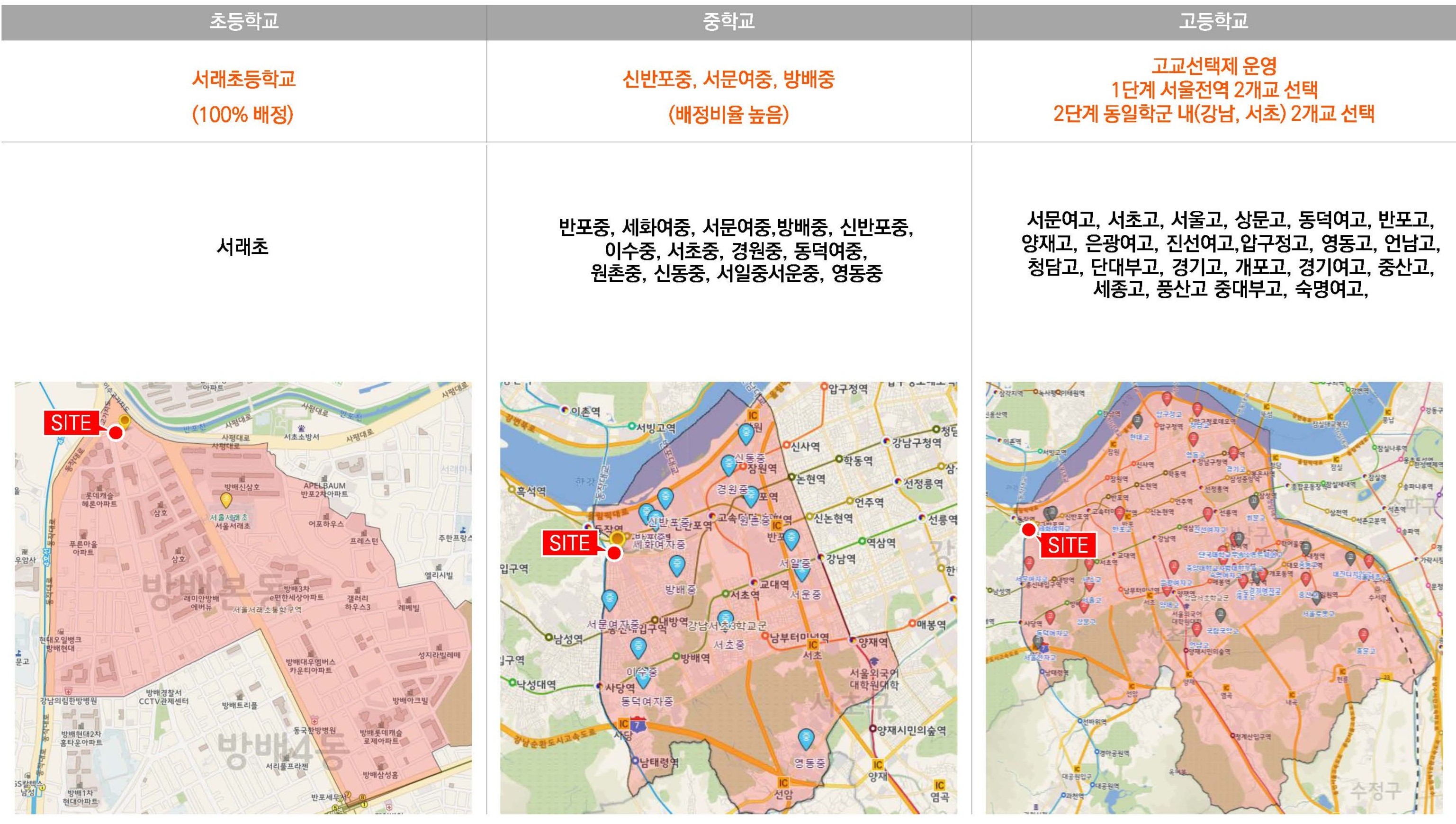 인시그니아 반포 주변 학군 지도